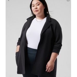 Athleta Jacket Womens  22 Black Eastbound Blazer Ponte Knit Business Retail $149